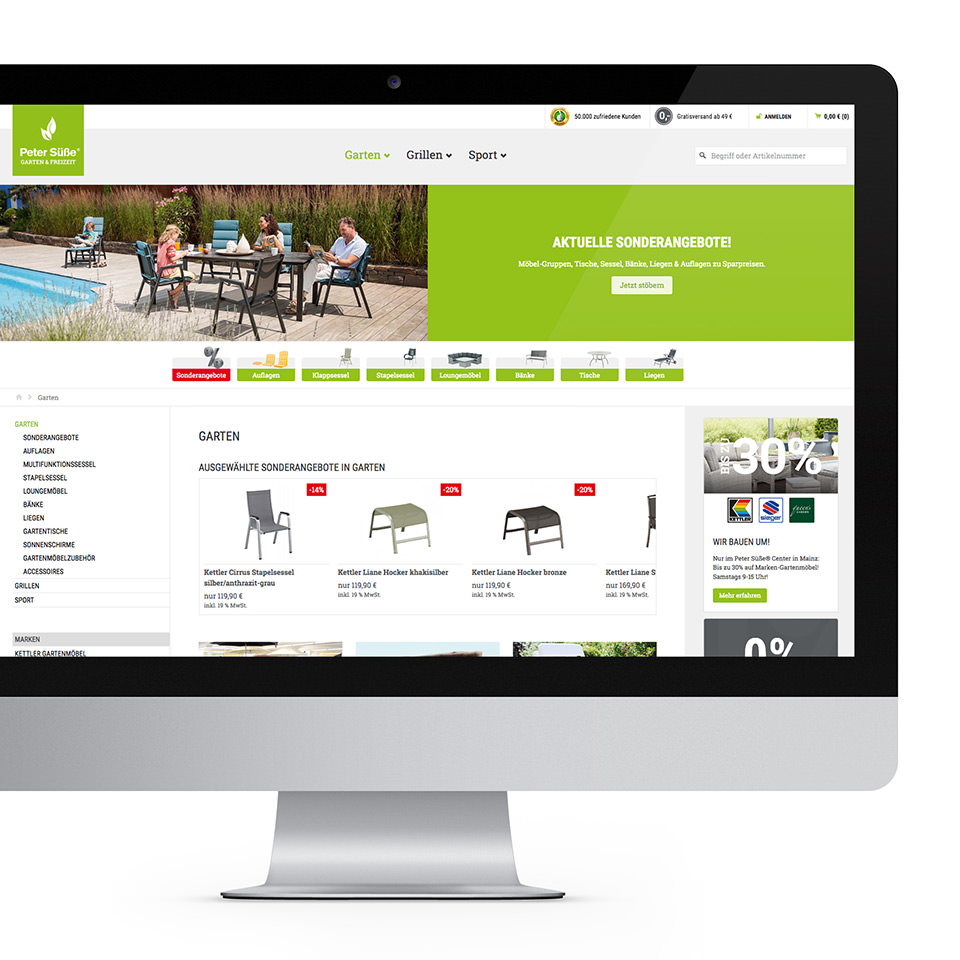 Peter S&uuml;&szlig;e Online Shop